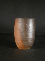 備前焼　登窯　備前焼中堅作家　竹内　靖之（山本）　最新作黄ゴマ緋ビール他グラス1５
