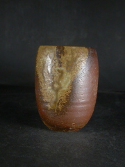 備前焼　登窯　備前焼中堅作家　竹内　靖之（山本）　最新作黄ゴマビール他グラス1５