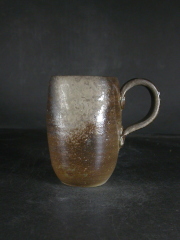備前焼　備前焼中堅作家　竹内　靖之（山本）　最新作金彩・黄ゴマビアジョッキ・手付きカップ１７