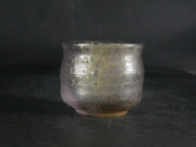 備前焼　登窯　備前焼中堅作家　竹内　靖之（山本）　最新作黄・黒ゴマぐい呑２０
