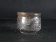 備前焼　登窯　備前焼中堅作家　竹内　靖之（山本）　最新作金彩・黒窯変ぐい呑２０