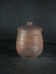 備前焼　登窯　備前焼中堅作家　竹内　靖之（山本）　最新作蓋付き黄ゴマ湯呑５