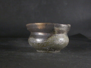 備前焼　登窯　備前焼中堅作家　竹内　靖之（山本）　最新作金彩・黒窯変ぐい呑２３