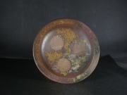 備前焼　登窯　備前焼中堅作家　竹内　靖之（山本）　最新作１６センチ黄ゴマ皿１４