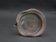 備前焼　登窯　備前焼中堅作家　竹内　靖之（山本）　最新作緋襷・黄ゴマ片口小鉢３