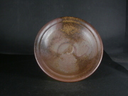 備前焼　登窯　備前焼中堅作家　竹内　靖之（山本）　最新作１５．５センチ黄ゴマ皿１６