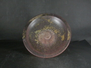 備前焼　登窯　備前焼中堅作家　竹内　靖之（山本）　最新作１６．５センチ黄ゴマ皿１６