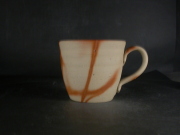 月間特価品　備前焼　備前焼中堅作家　竹内　靖之（山本）　最新作緋襷手付きカップ９