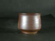 備前焼　登窯　備前焼女流作家　竹内　千恵（山本）　最新作黄ゴマぐい呑１