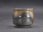 備前焼　登窯　備前焼中堅作家　竹内　靖之（山本）　最新作金彩・窯変ぐい呑２７