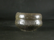 備前焼　登窯　備前焼中堅作家　竹内　靖之（山本）　最新作金彩・黒ゴマ青備前ぐい呑２７