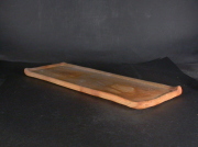 備前焼　登窯　備前焼女流作家　竹内　千恵（山本）　最新作３２センチ緋襷・黄ゴマ長方皿２