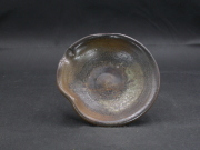 備前焼　登窯　備前焼中堅作家　竹内　靖之（山本）　最新作黄ゴマ片口小皿３０