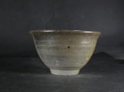 備前焼　備前焼中堅作家　竹内　靖之（山本）　最新作金彩・黒ゴマ青備前飯茶碗７