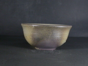備前焼　備前焼中堅作家　竹内　靖之（山本）　最新作金彩・焦げ茶のゴマ青備前飯茶碗７