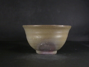 備前焼　備前焼中堅作家　竹内　靖之（山本）　最新作金彩・焦げ茶のゴマ青備前飯茶碗７