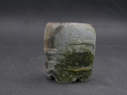 備前焼　登窯　備前焼中堅作家　竹内　靖之（山本）　最新作面取り・鎬金彩・窯変青備前ぐい呑３０