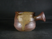 備前焼　備前焼中堅作家　竹内　靖之（山本）　最新作黄ゴマ横手片口酒注・汁注１５