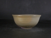 備前焼　備前焼中堅作家　竹内　靖之（山本）　最新作金彩・黄ゴマ青備前飯茶碗１