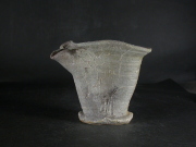 備前焼　備前焼中堅作家　竹内　靖之（山本）　最新作カセ窯変片口酒注１