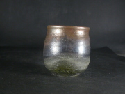 備前焼　登窯　備前焼中堅作家　竹内　靖之（山本）　最新作金彩・窯変湯呑４