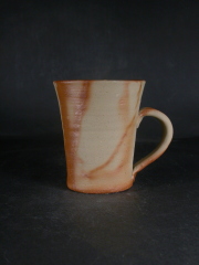 備前焼　備前焼中堅作家　片岡　聖観　 緋襷手付きカップ・ビアジョッキ３