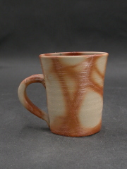 備前焼　備前焼中堅作家　片岡　聖観　 緋襷手付きカップ・ビアジョッキ６