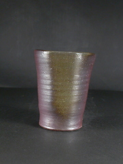 処分品　備前焼　登窯　備前焼中堅作家　片岡　聖観　黄ゴマビール他グラス３４