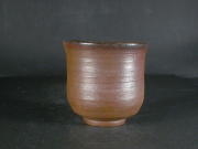 処分品　備前焼　登窯　備前焼中堅作家　片岡　聖観　黄ゴマ湯呑２２