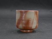 処分品　備前焼　登窯　備前焼中堅作家　片岡　聖観　緋襷湯呑２７