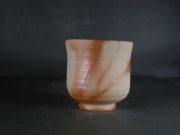 処分品　備前焼　備前焼中堅作家　片岡　聖観　緋襷湯呑１
