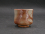 処分品　備前焼　備前焼中堅作家　片岡　聖観　緋襷湯呑１