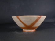 処分品　備前焼　備前焼中堅作家　片岡　聖観　緋襷飯茶碗１