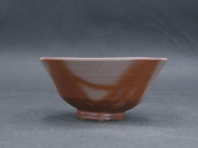 処分品　備前焼　備前焼中堅作家　片岡　聖観　緋襷飯茶碗１