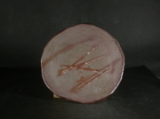 備前焼　登窯　備前焼中堅作家　片岡　聖観　緋襷叩き皿１９