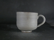 備前焼　備前焼中堅作家　片岡　聖観　青備前手付きカップ１６