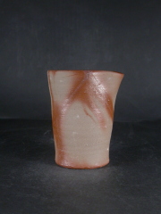 備前焼　登窯　備前焼中堅作家　片岡　聖観　緋襷片口酒注１