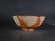 備前焼　備前焼中堅作家　片岡　聖観　緋襷飯茶碗３３