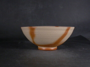 備前焼　備前焼中堅作家　片岡　聖観　緋襷飯茶碗３３