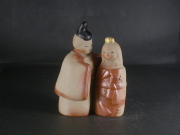 備前焼　備前焼中堅作家　片岡　聖観　 緋襷お雛様一対４