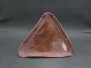 備前焼　備前焼中堅作家　片岡　聖観　２０センチ緋襷三角皿１