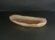 備前焼　備前焼中堅作家　片岡　聖観　１９．５センチ緋襷・黄ゴマ叩き楕円皿５