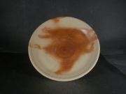 備前焼　備前焼中堅作家　片岡　聖観　１９．５センチ緋襷皿２８