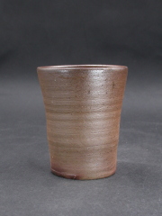 処分品　備前焼　登窯　備前焼中堅作家　片岡　聖観　黄ゴマビール他グラス５９