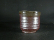 備前焼　穴窯　備前焼女流作家　前嶋　類子　黄ゴマ湯呑３