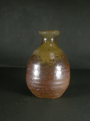 備前焼　穴窯　備前焼物故作家　前嶋　五一郎　黄ゴマ徳利７５-１