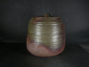 備前焼　穴窯　備前焼物故作家　前嶋　五一郎　黄ゴマ水指５