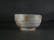 備前焼　穴窯　備前焼物故作家　前嶋　五一郎　金彩・自然桟切・黄ゴマぐい呑１４