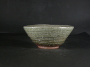 備前焼　穴窯　備前焼女流作家　前嶋　類子　黄・青ゴマ飯茶碗２