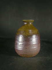 備前焼　穴窯　備前焼物故作家　前嶋　五一郎　黄ゴマ徳利１